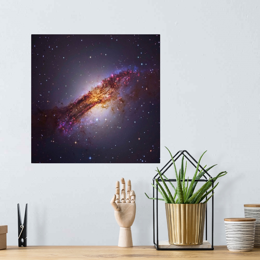 A bohemian room featuring Centaurus A galaxy in the constellation Centaurus.