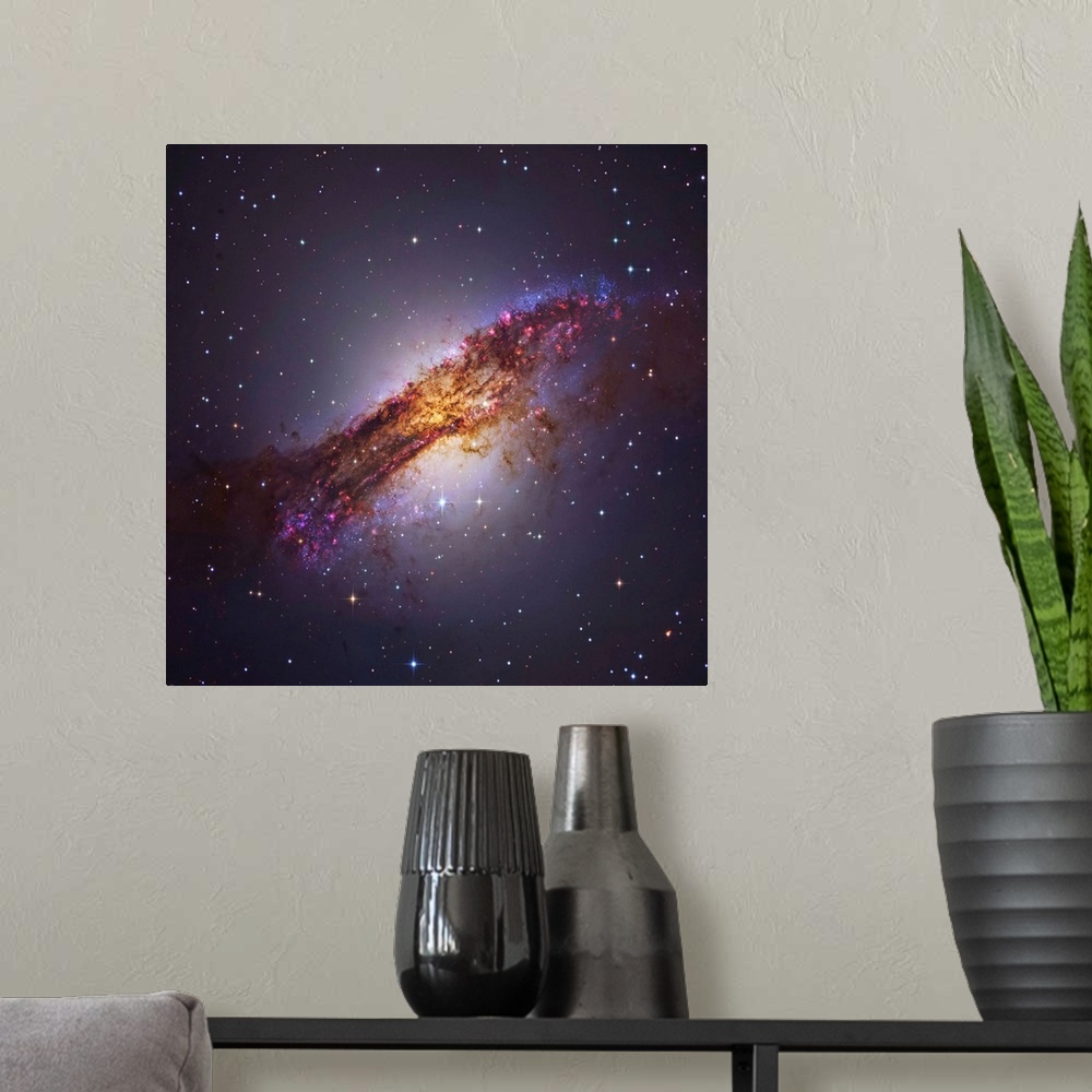 A modern room featuring Centaurus A galaxy in the constellation Centaurus.