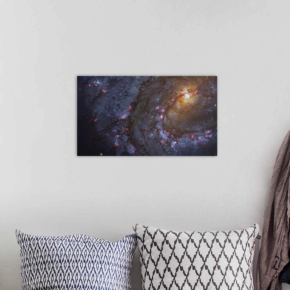 A bohemian room featuring The Southern Pinwheel Galaxy, or Messier 83, in the constellation Hydra. M83 is a nearby face-on ...