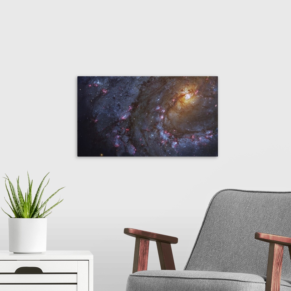 A modern room featuring The Southern Pinwheel Galaxy, or Messier 83, in the constellation Hydra. M83 is a nearby face-on ...
