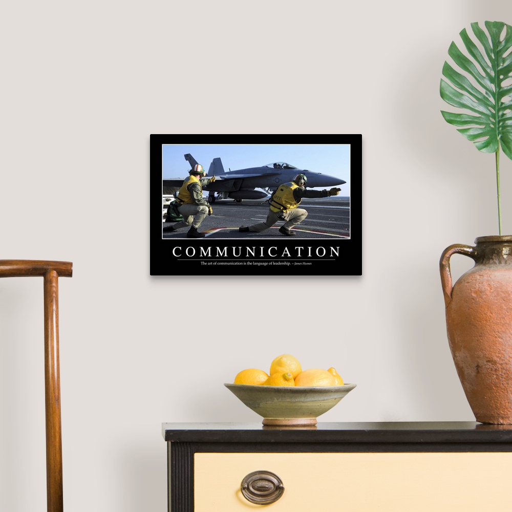 A traditional room featuring Communication: Inspirational Quote and Motivational Poster