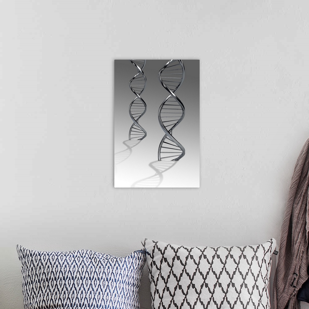 A bohemian room featuring Conceptual image of DNA.