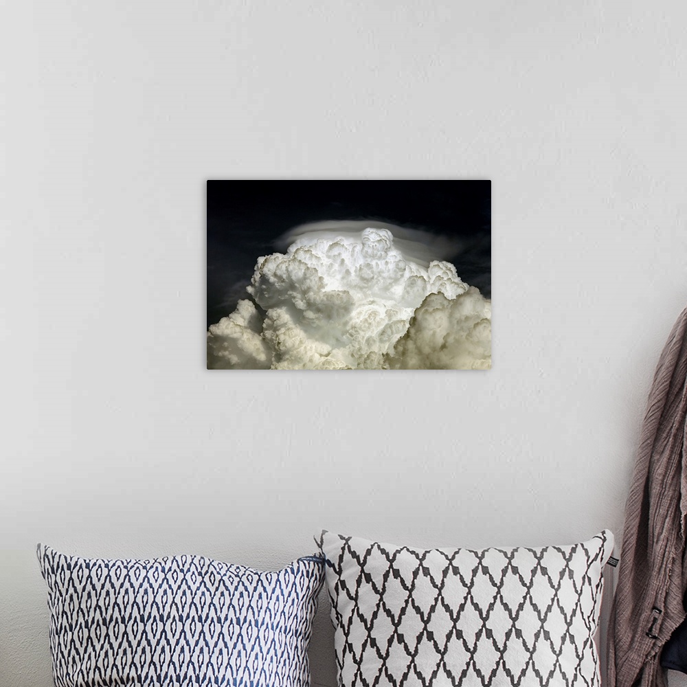 A bohemian room featuring Cumulus Congestus cloud with pileus.