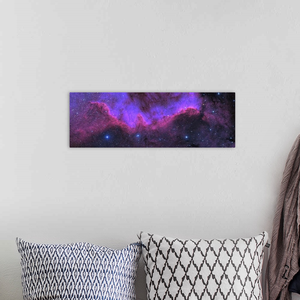 A bohemian room featuring Cygnus Wall, NGC 7000, the North American Nebula.