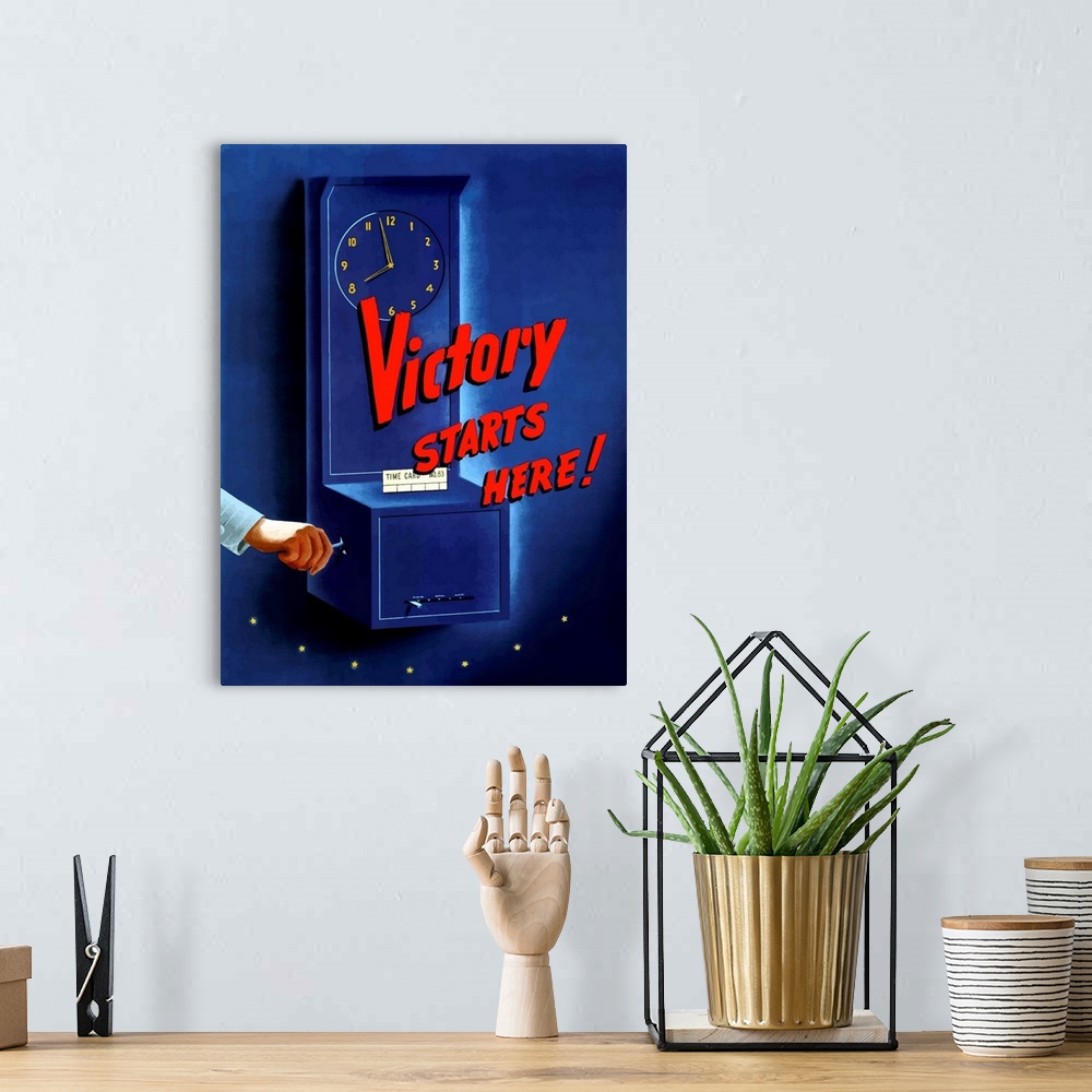 A bohemian room featuring Digitally restored vector war propaganda poster. This vintage World War II poster features the ha...
