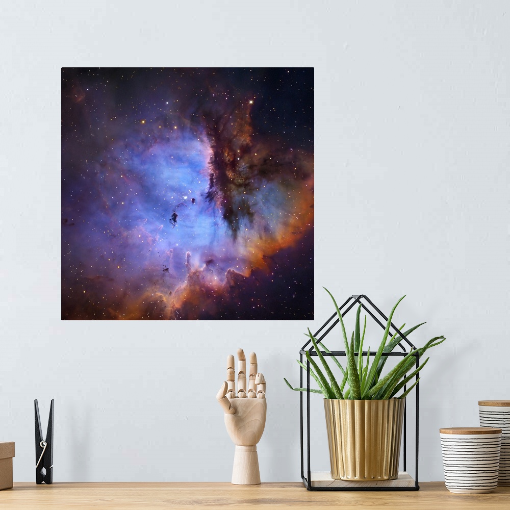A bohemian room featuring NGC 281, an emission nebula and open cluster in the constellation Cassiopeia. The H II region NGC...
