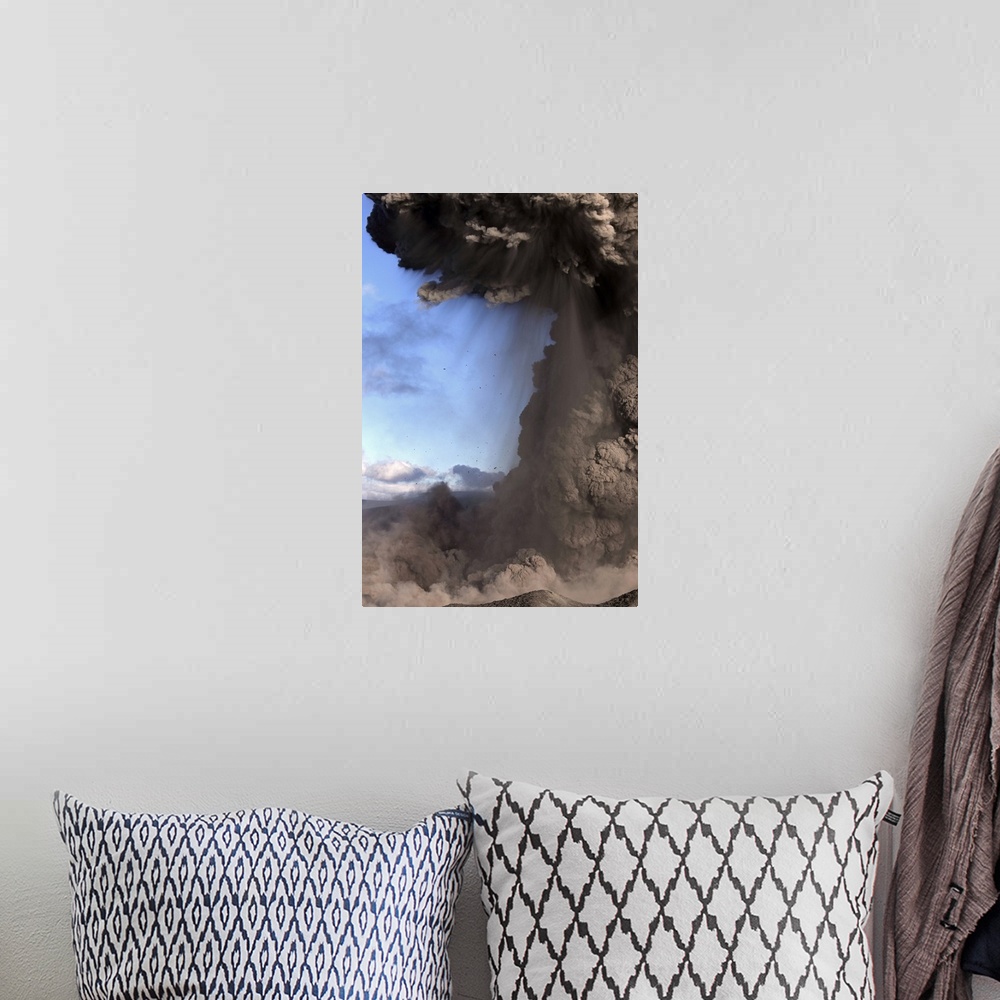 A bohemian room featuring Eyjafjallajkull eruption Summit crater Iceland
