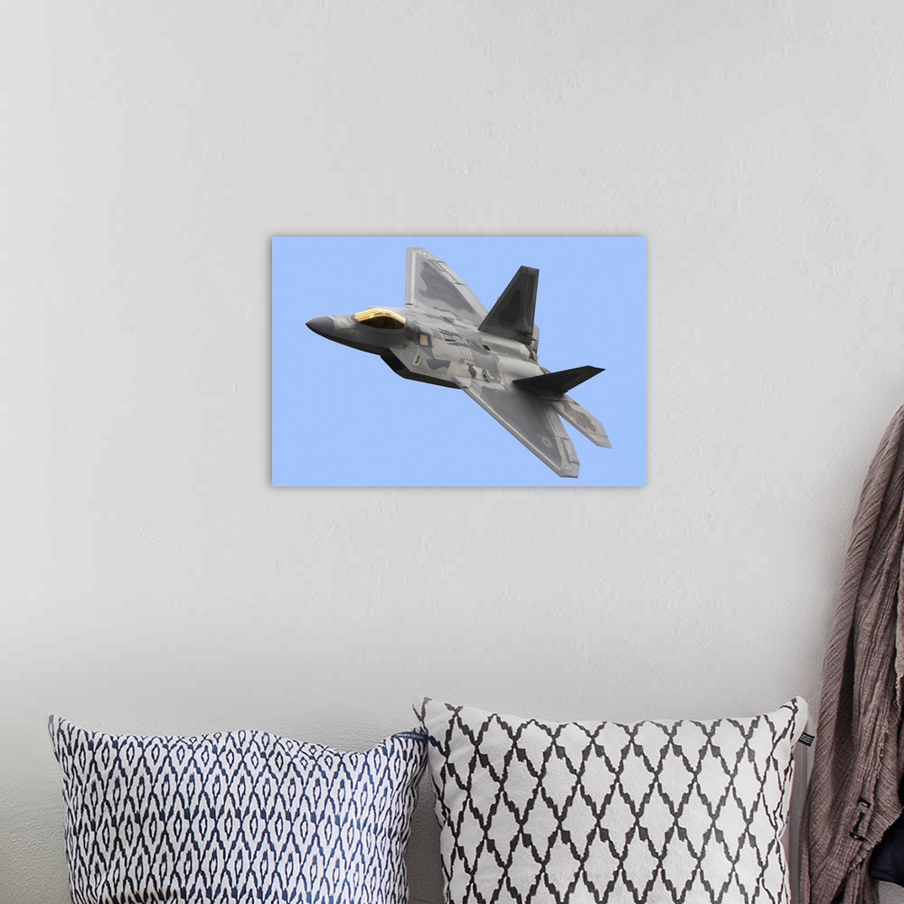 A bohemian room featuring F-22 Raptor of the United States Air Force at RIAT-2017 airshow, Fairford, England, United Kingdom.