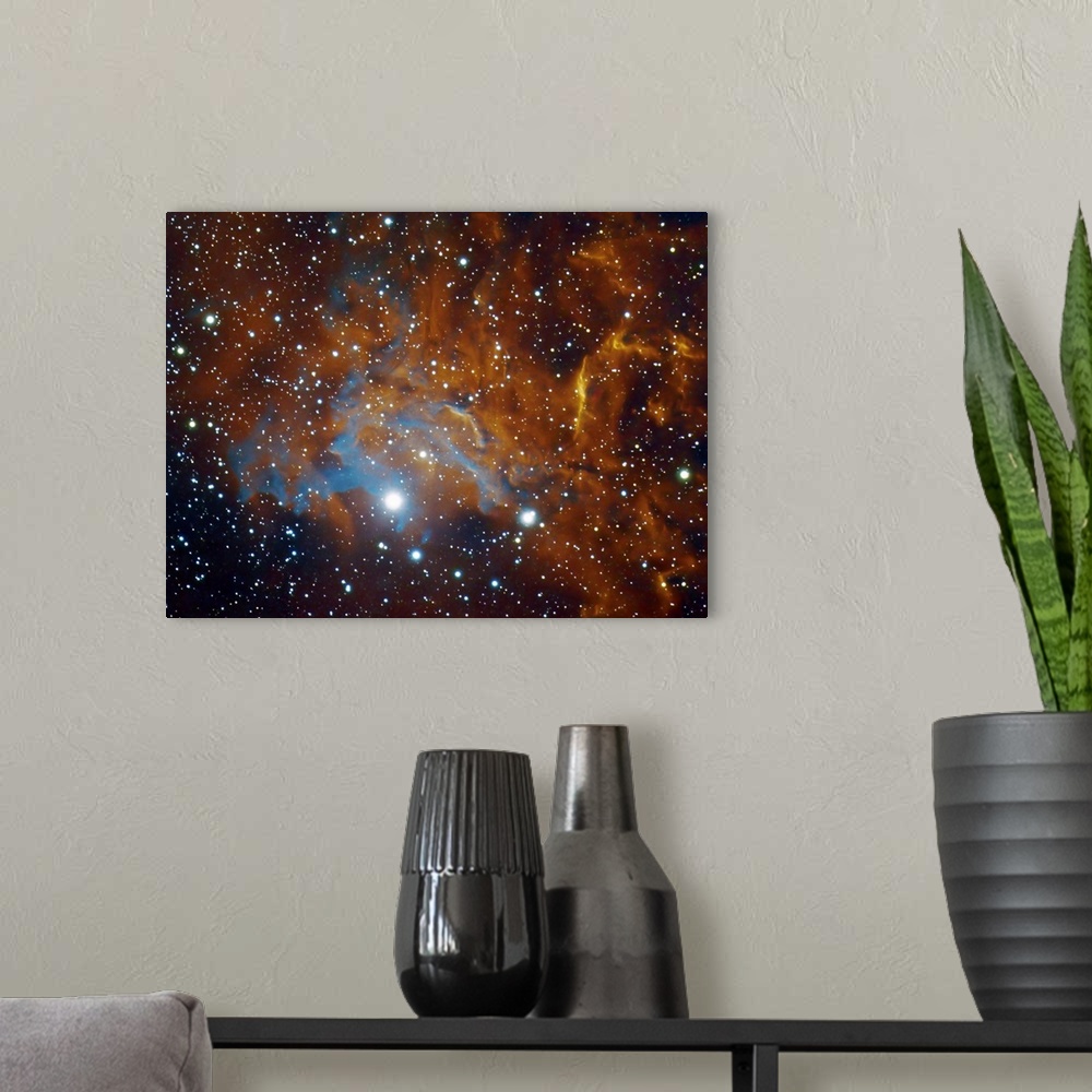 A modern room featuring Flaming star nebula in Auriga IC405
