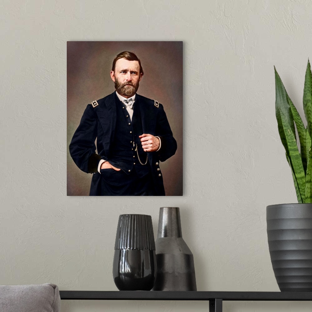 A modern room featuring General Ulysses S. Grant amid his service during The American Civil War.