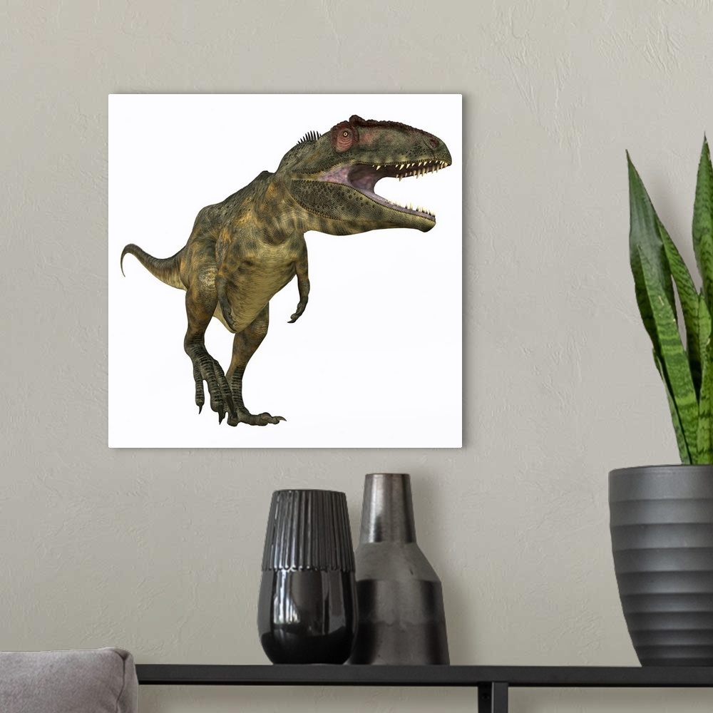 A modern room featuring Giganotosaurus was a carnivorous theropod dinosaur that lived in Argentina during the Cretaceous ...