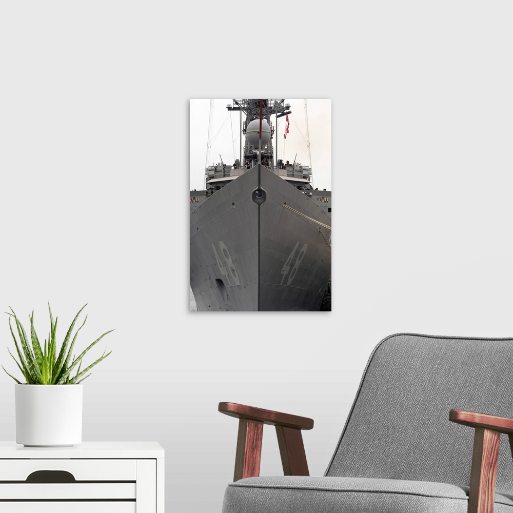 A modern room featuring Guided-missile frigate USS Vandegrift.