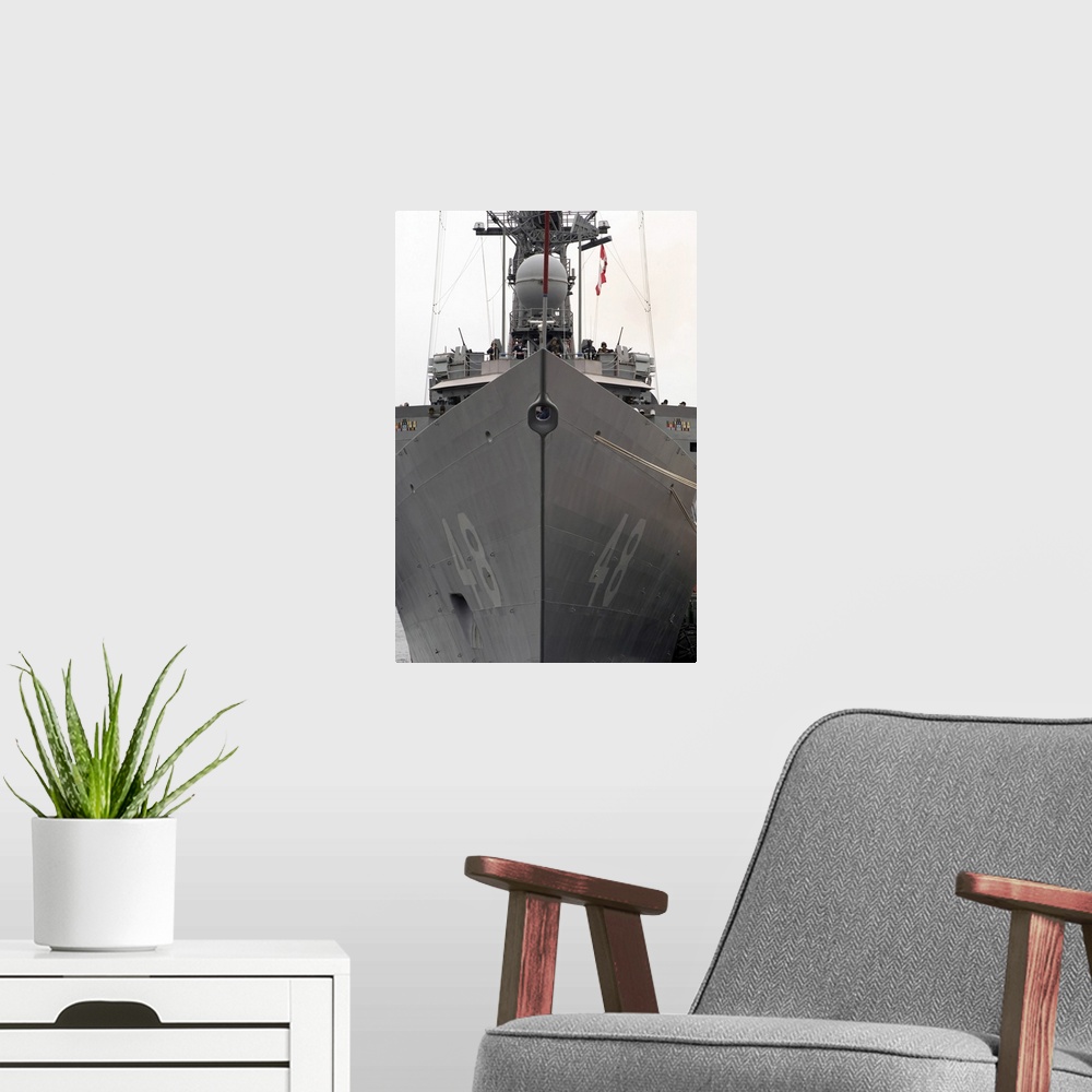 A modern room featuring Guided-missile frigate USS Vandegrift.