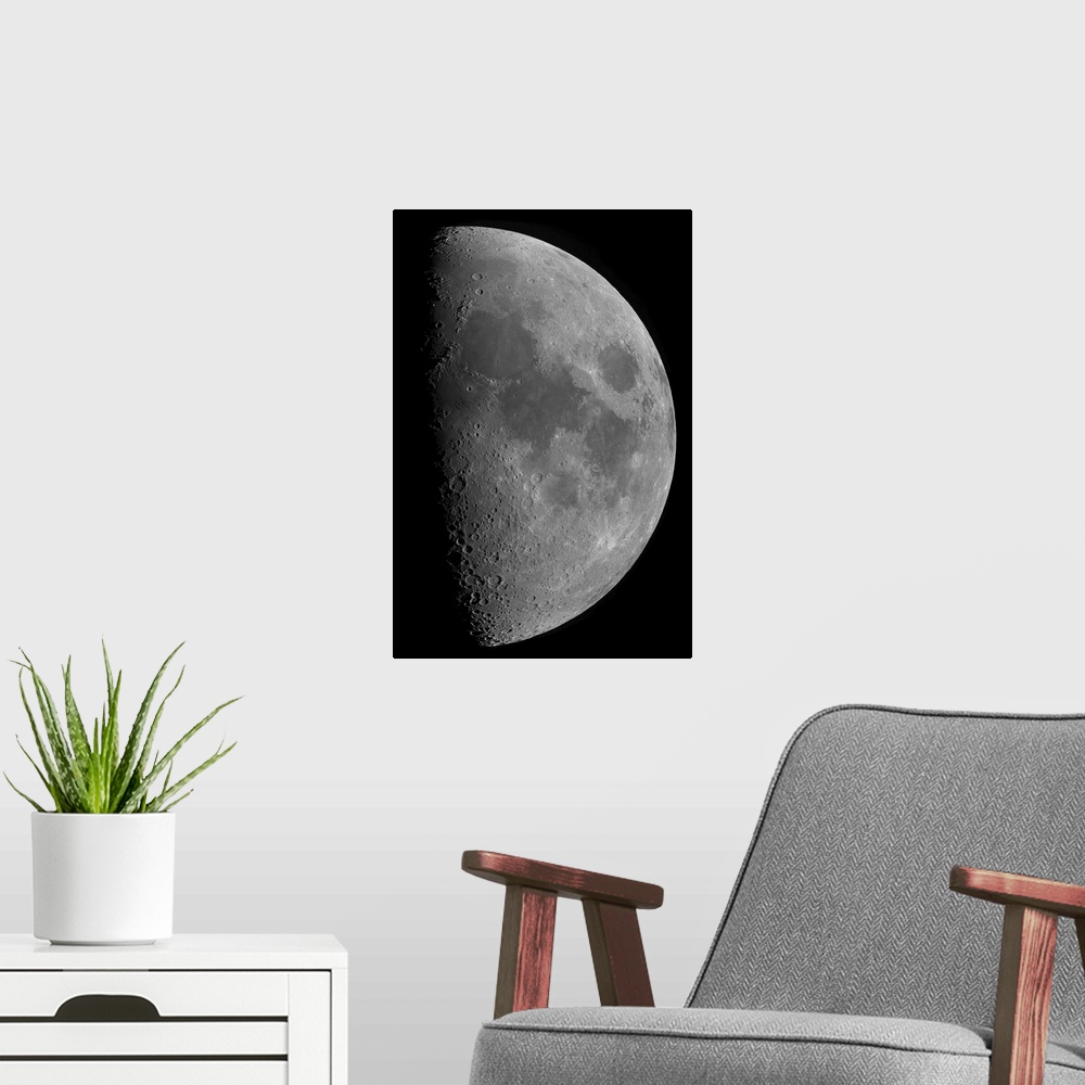 A modern room featuring Half-moon