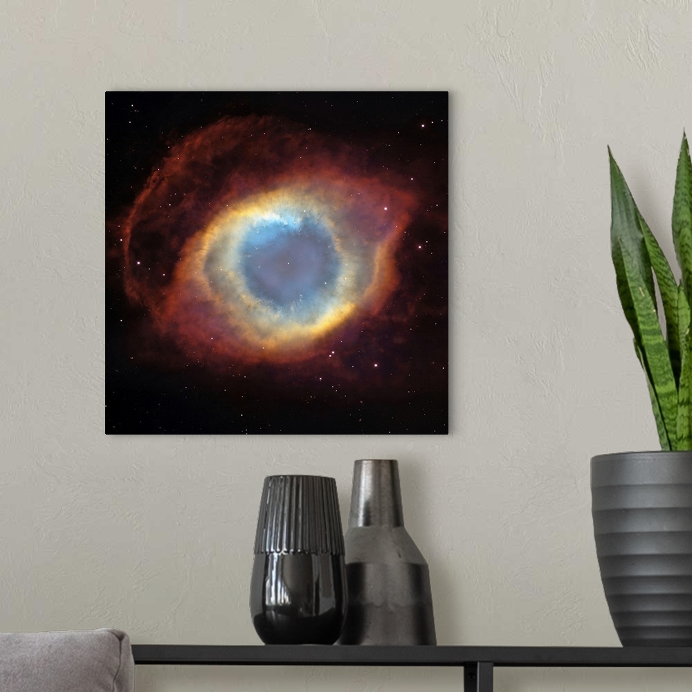A modern room featuring Helix Nebula