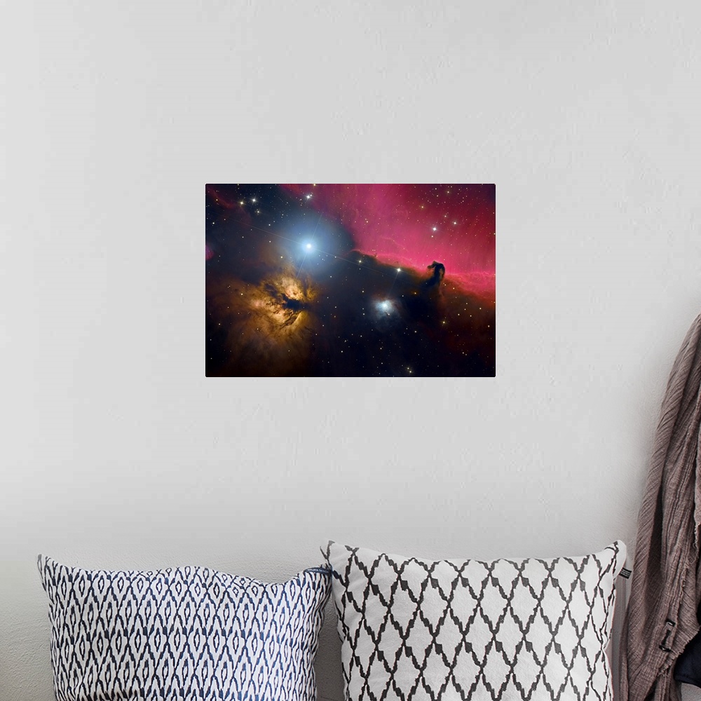 A bohemian room featuring Horsehead Nebula And Flame Nebula