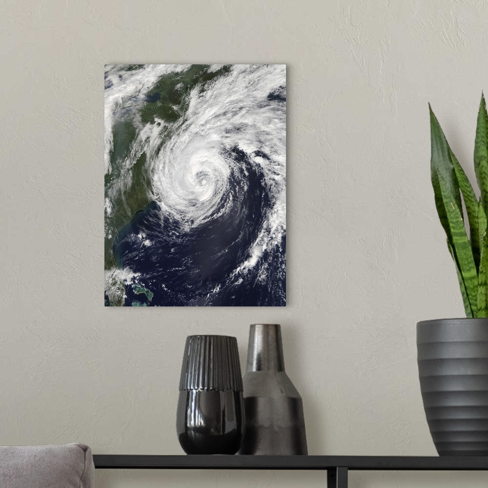 A modern room featuring Hurricane Jose off the United States East Coast.