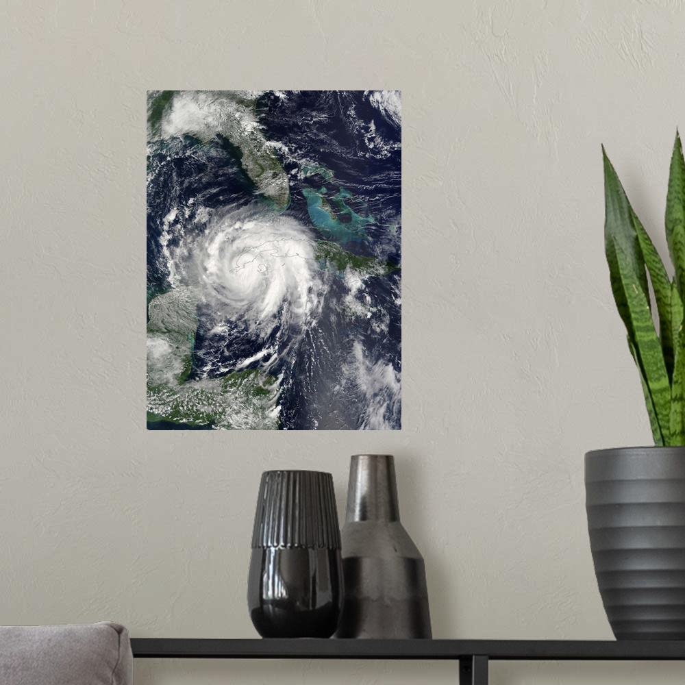 A modern room featuring Hurricane Lili