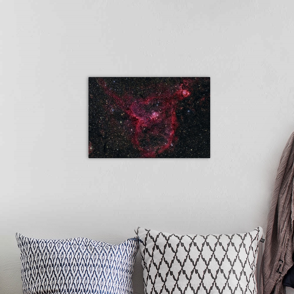 A bohemian room featuring IC 1805, the Heart Nebula.