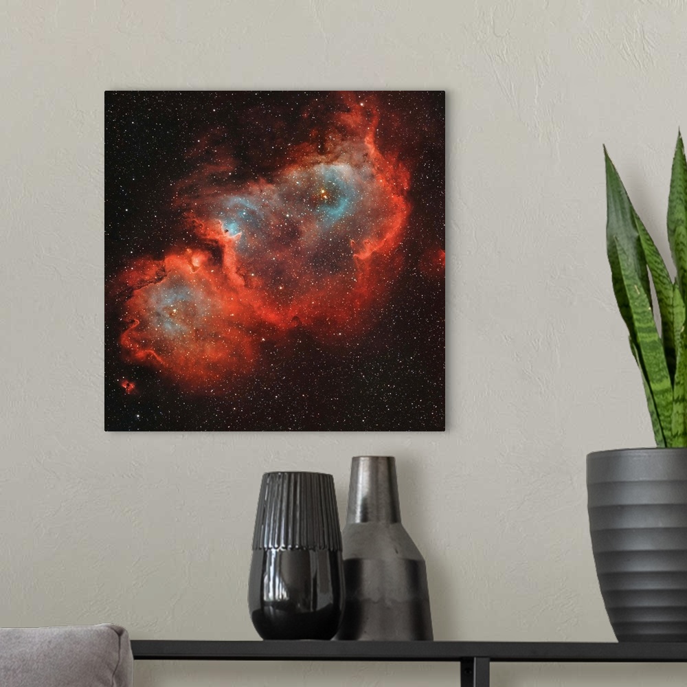 A modern room featuring IC 1848, the Soul Nebula.