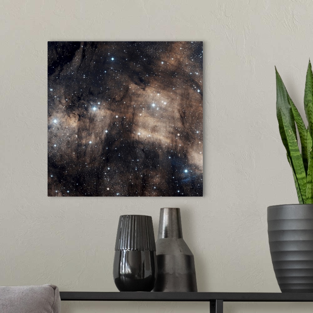 A modern room featuring IC 5068 a faint emission nebula located in the constellation Cygnus