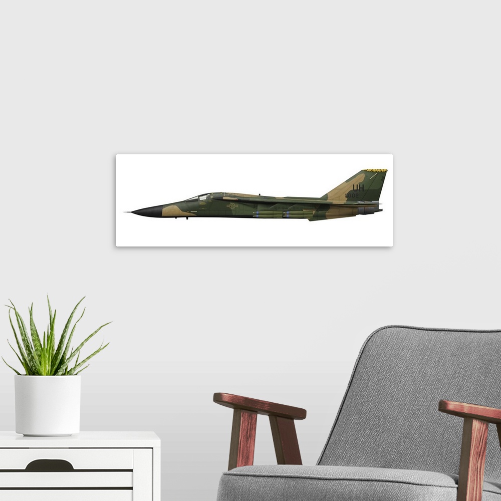 A modern room featuring General Dynamics F-111E Aardvark, Imperial Wizard of the 79th Tactical Fighter Squadron., circa s...