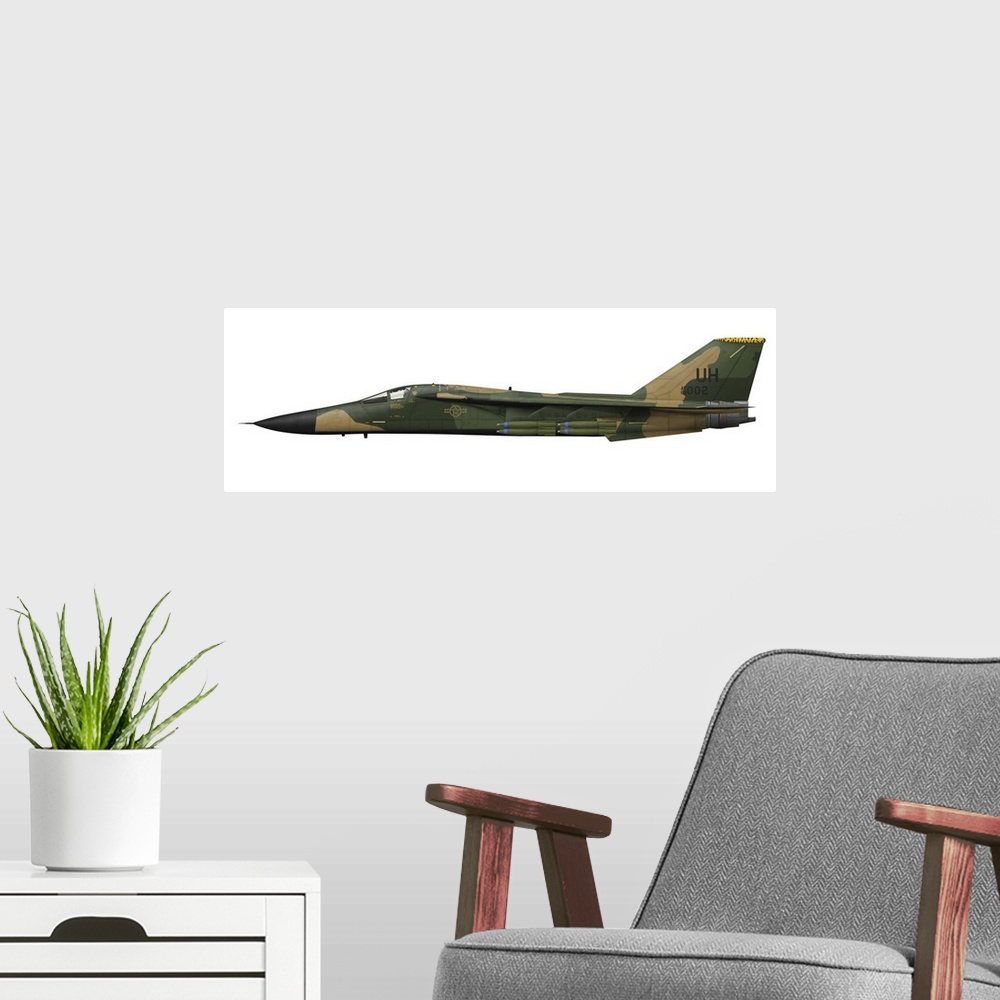 A modern room featuring General Dynamics F-111E Aardvark, Imperial Wizard of the 79th Tactical Fighter Squadron., circa s...