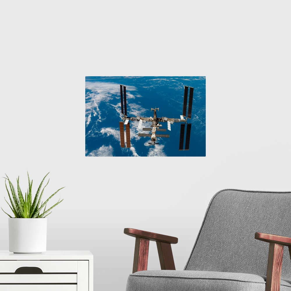 A modern room featuring International Space Station