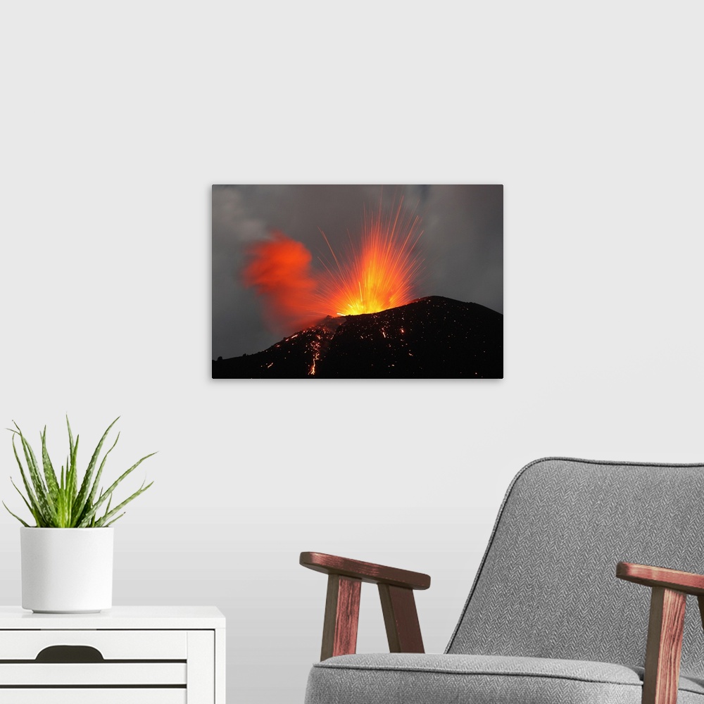 A modern room featuring Krakatau eruption Sunda Strait Indonesia
