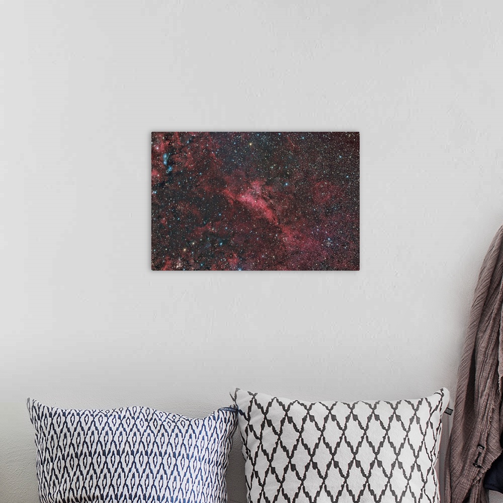 A bohemian room featuring LBN 251 emission and reflection nebula in the constellation Cygnus.