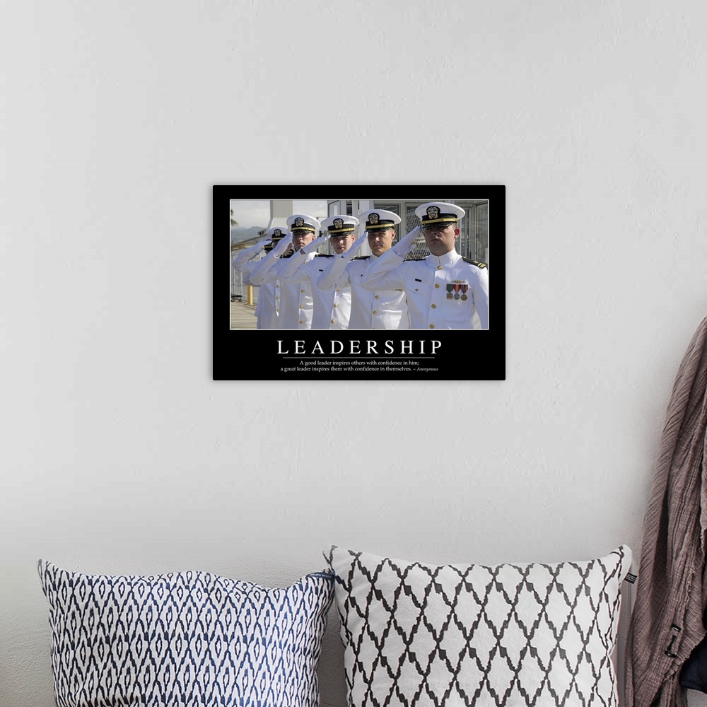 A bohemian room featuring Leadership: Inspirational Quote and Motivational Poster