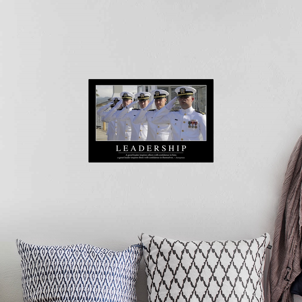 A bohemian room featuring Leadership: Inspirational Quote and Motivational Poster