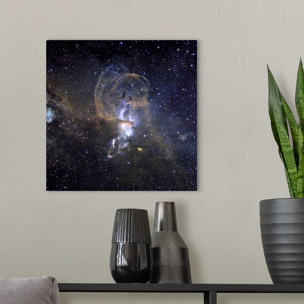 A modern room featuring Loops of NGC 3576