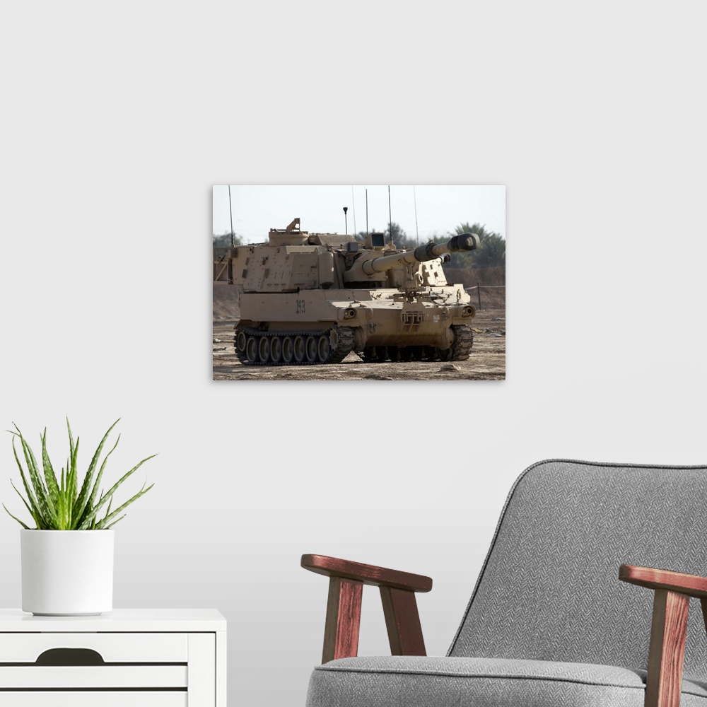 A modern room featuring M109 Paladin a selfpropelled 155mm howitzer