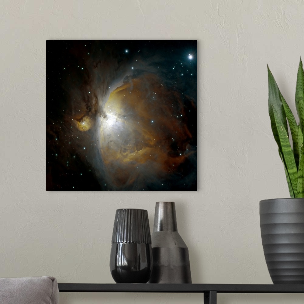 A modern room featuring M42 nebula in Orion