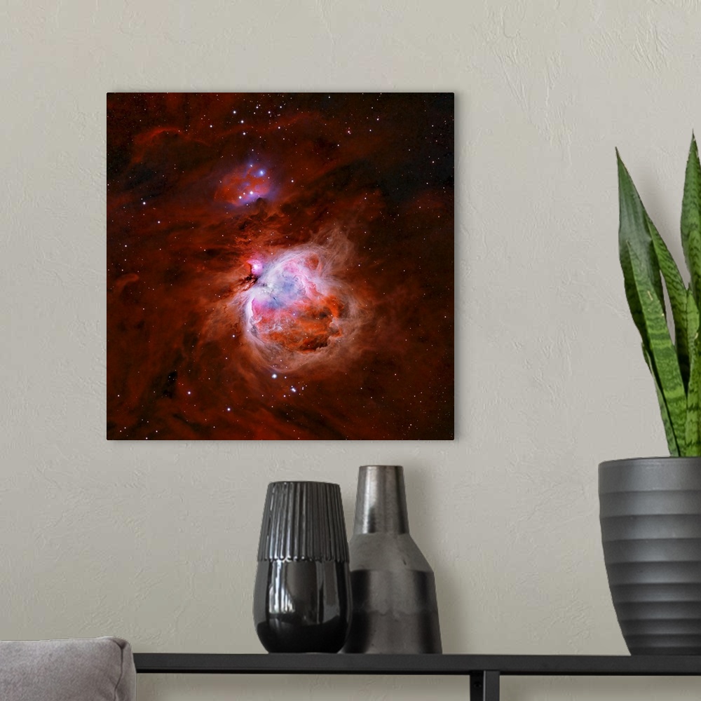 A modern room featuring M42, the Great Orion Nebula.