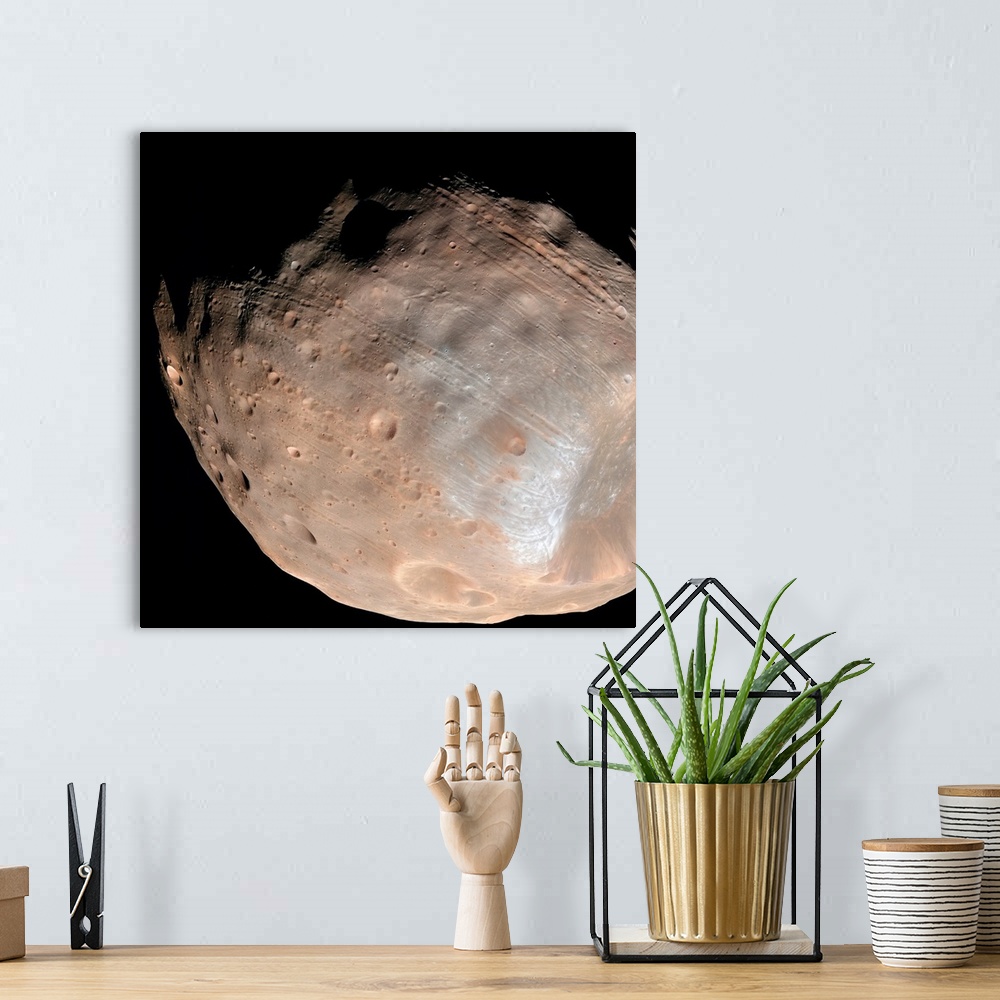 A bohemian room featuring Mars moon Phobos