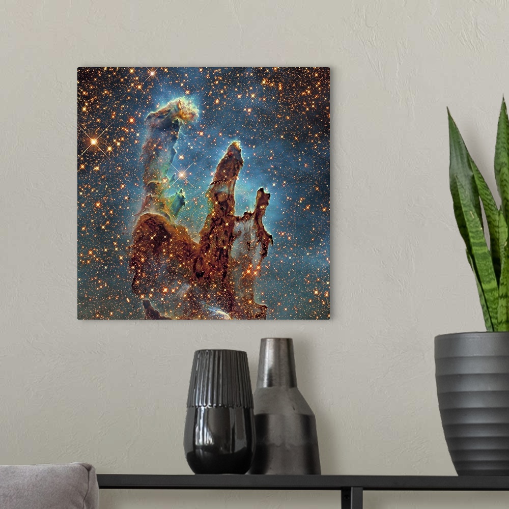 A modern room featuring Messier 16, The Eagle Nebula in Serpens.