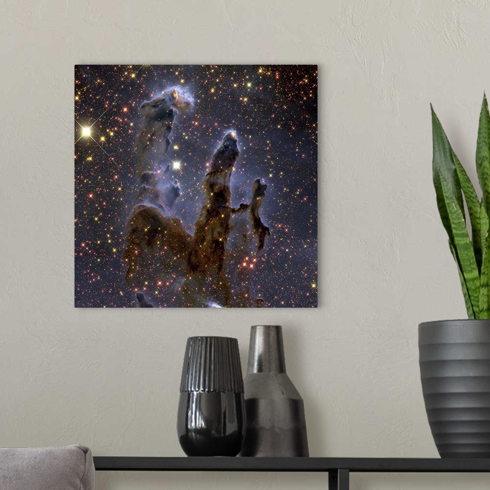 A modern room featuring Messier 16, The Eagle Nebula in Serpens.