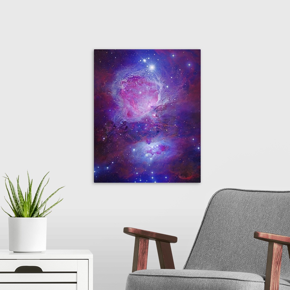 A modern room featuring Messier 42, The Great Nebula In Orion
