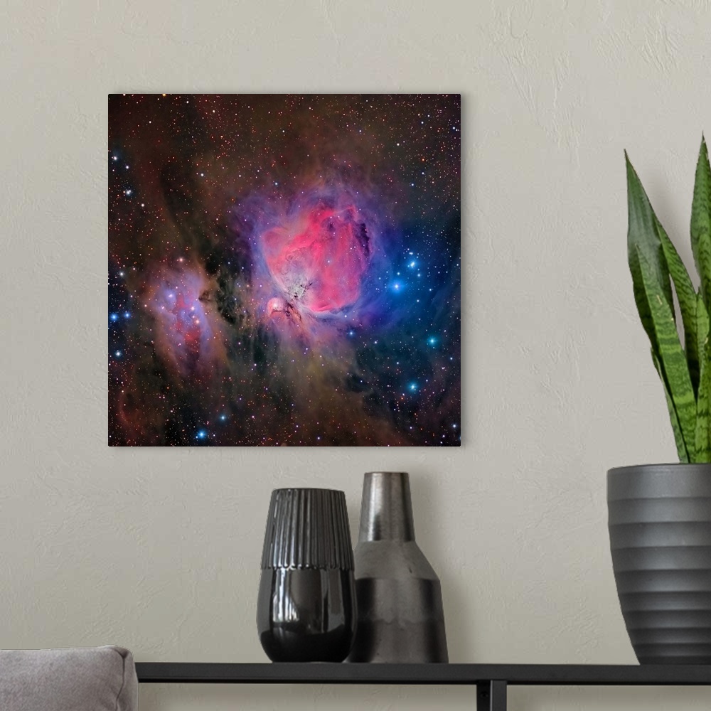 A modern room featuring Messier 42, the Orion Nebula.