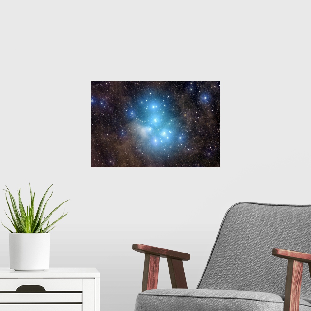 A modern room featuring Messier 45, The Pleiades