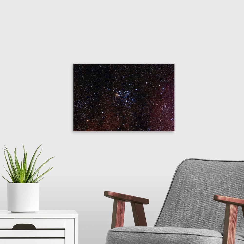 A modern room featuring Messier 6, the Butterfly Cluster in the constellation of Scorpius.