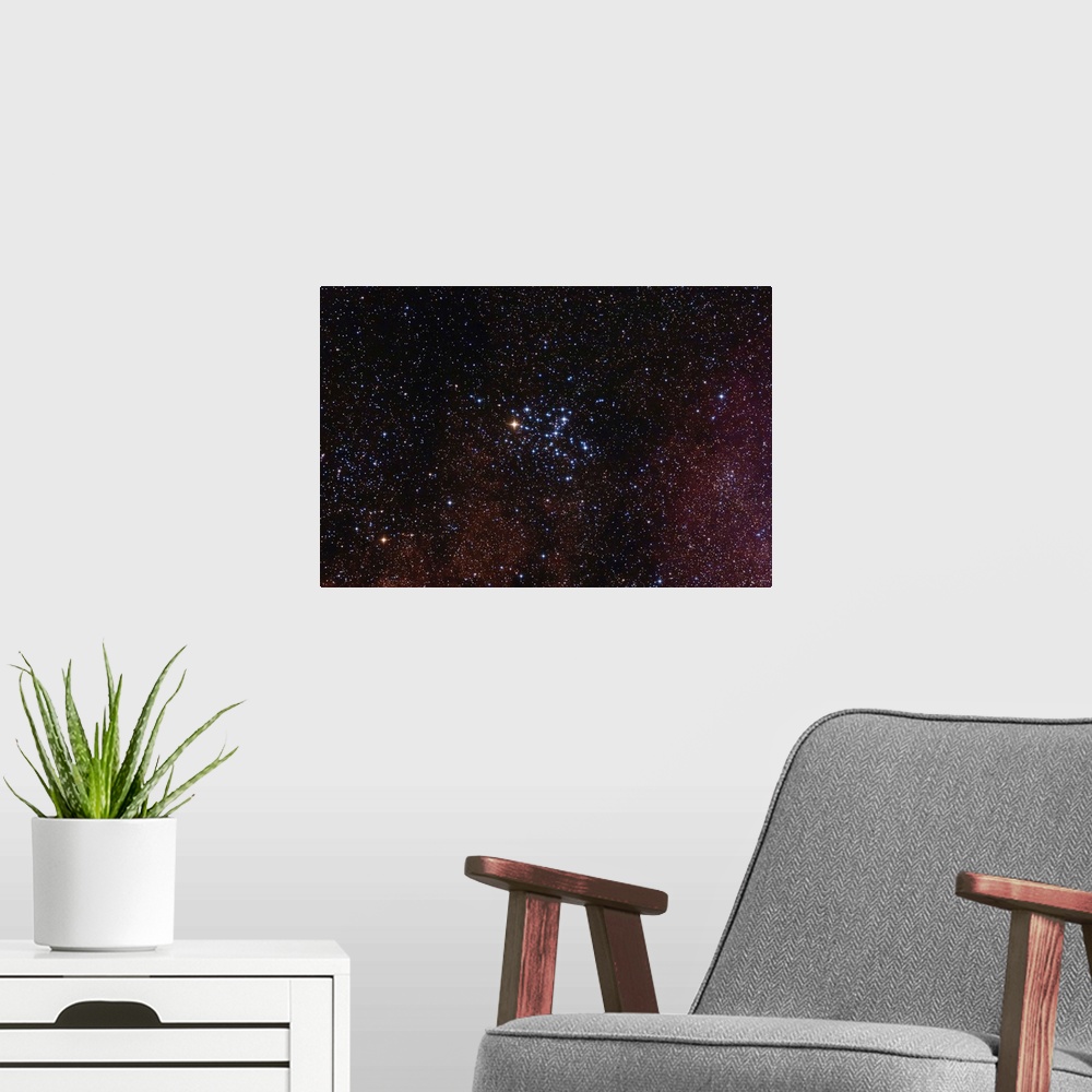 A modern room featuring Messier 6, the Butterfly Cluster in the constellation of Scorpius.
