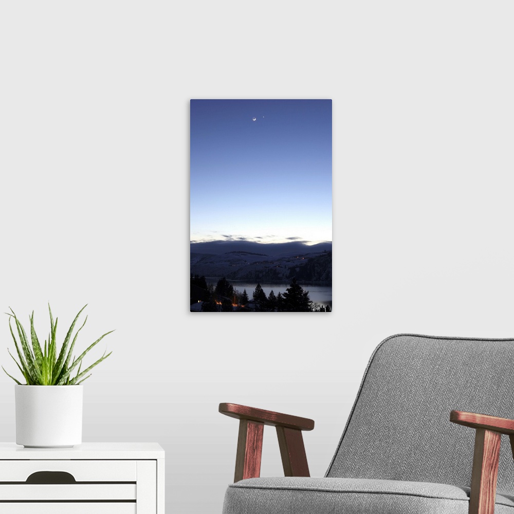 A modern room featuring Moon and Venus Conjunction