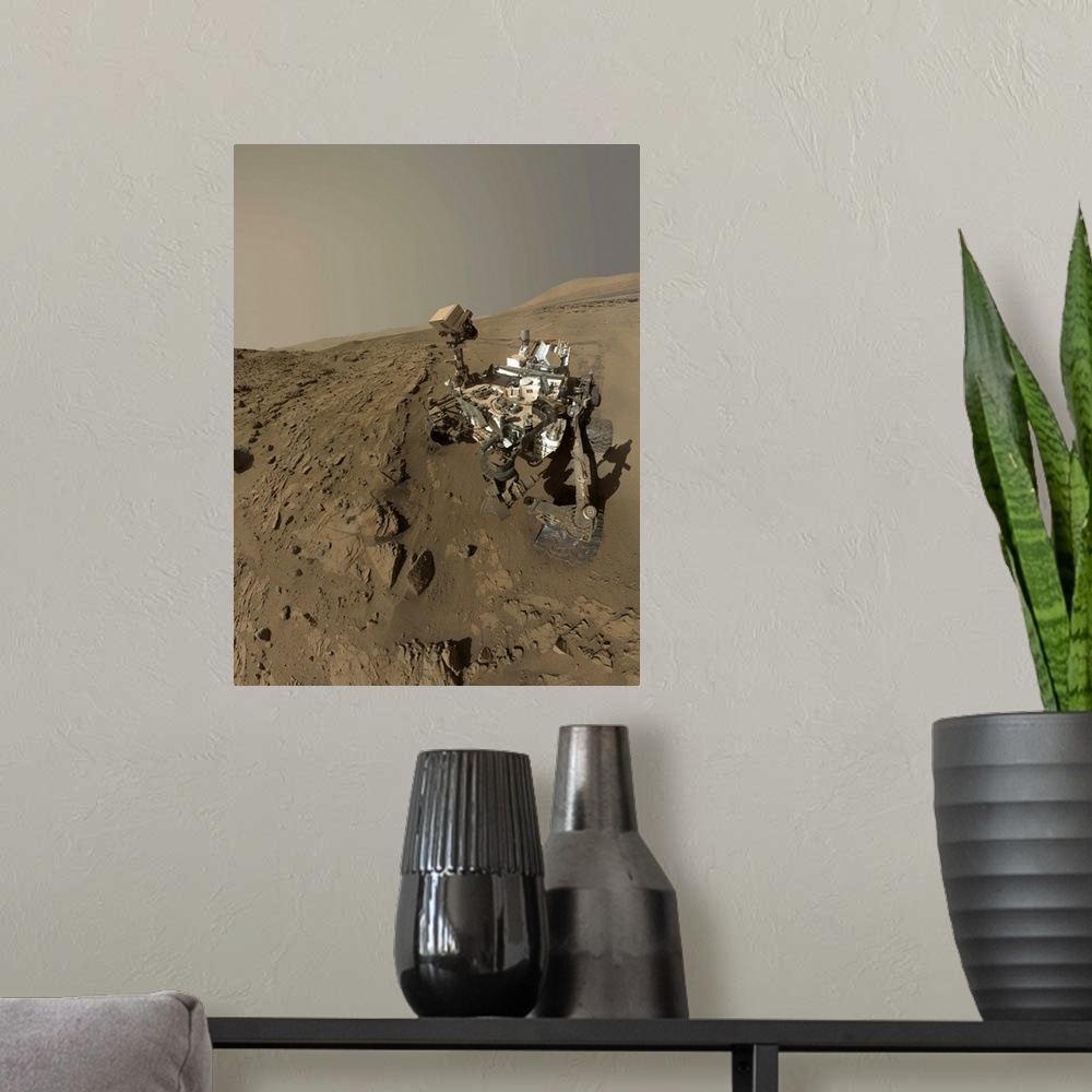 A modern room featuring April 27, 2014 - NASA's Curiosity Mars rover used the camera at the end of its arm in April and M...