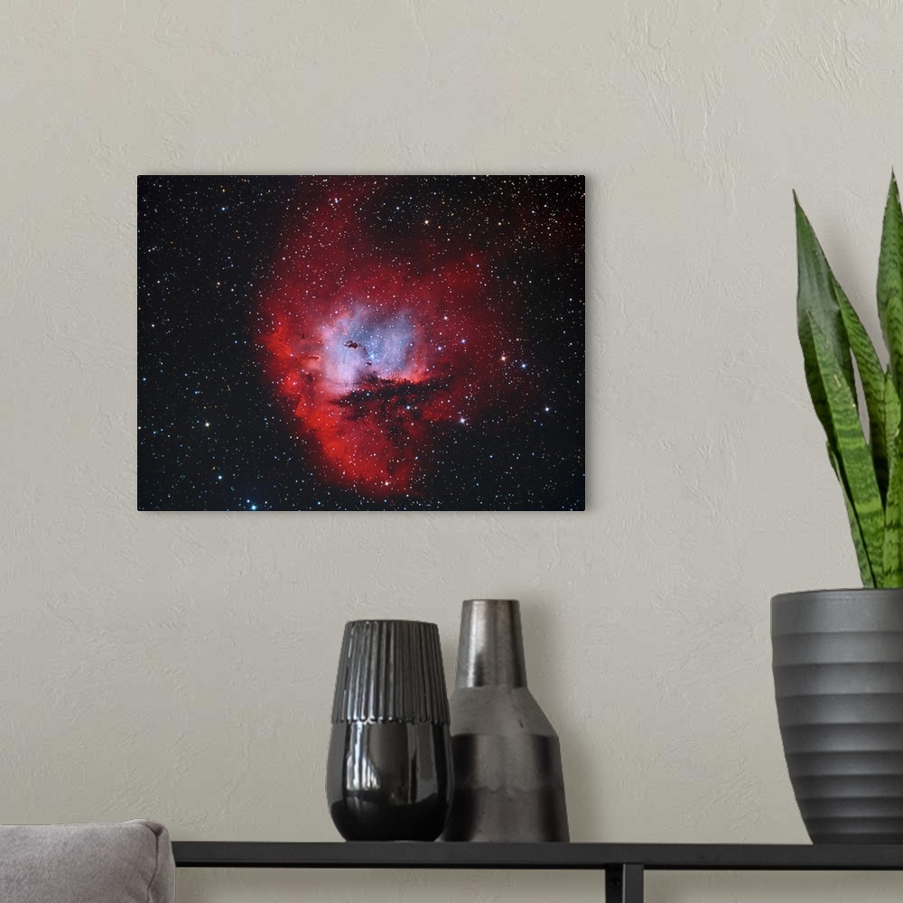 A modern room featuring NGC 281, the Pacman Nebula.