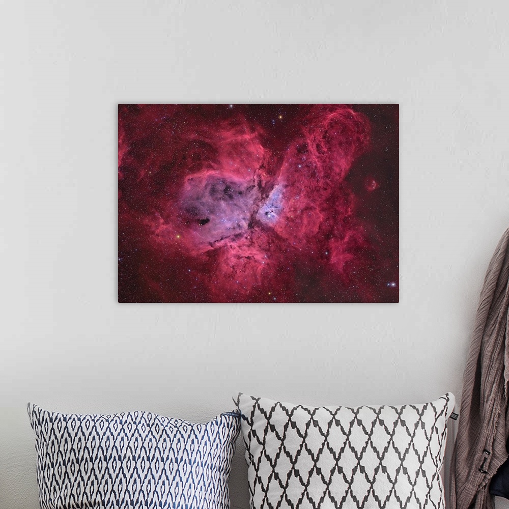 A bohemian room featuring NGC 3372, The Eta Carinae Nebula.