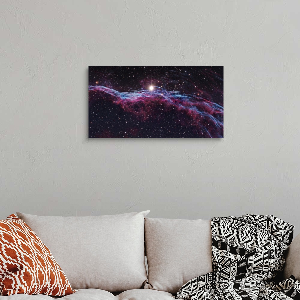 A bohemian room featuring NGC 6960, Veil Supernova Remnant.