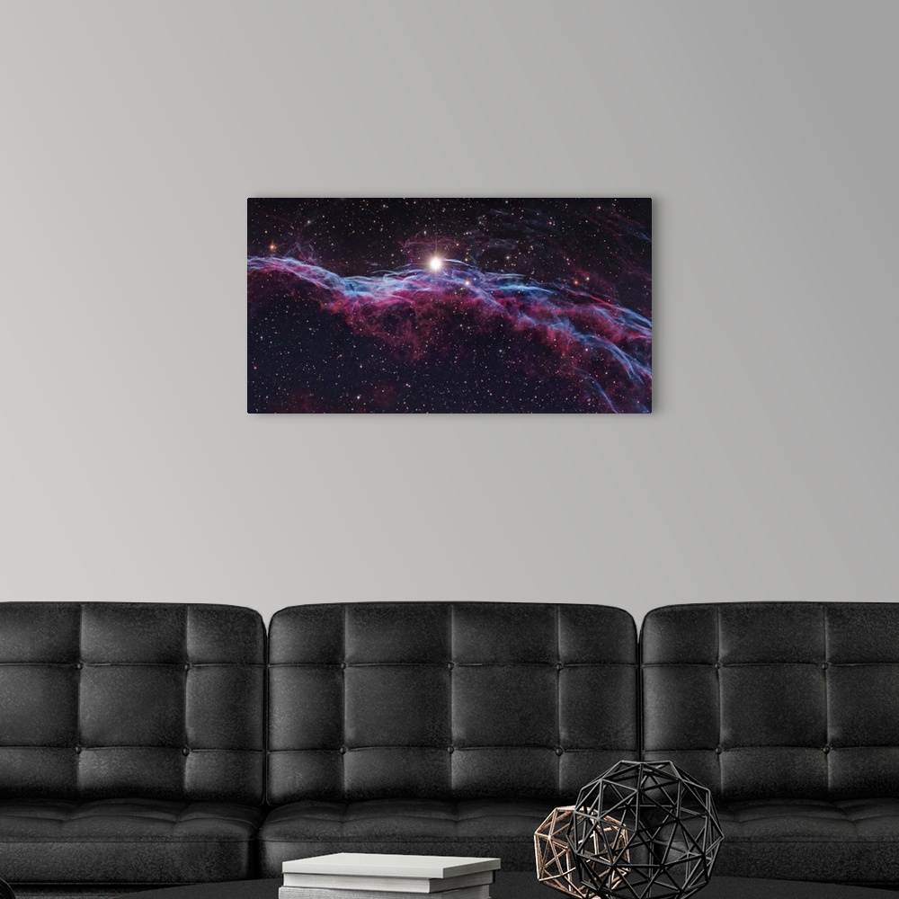 A modern room featuring NGC 6960, Veil Supernova Remnant.